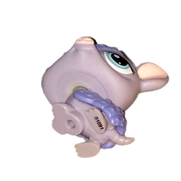 LPS ARMADILLO #1379 Pink Purple European Authentic Littlest Pet Shop Hasbro LPS - Picture 3 of 3